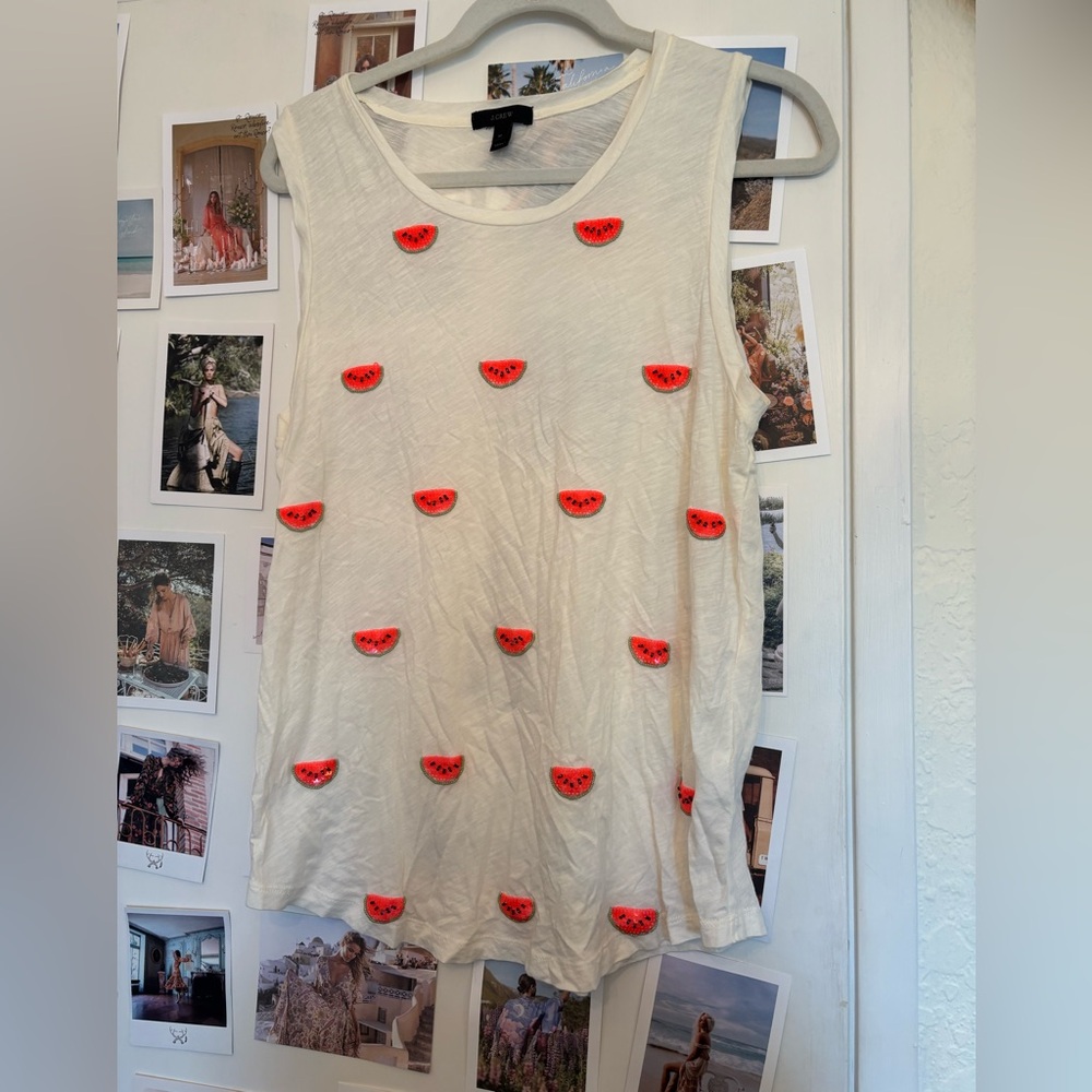 J.Crew watermelon tank size medium